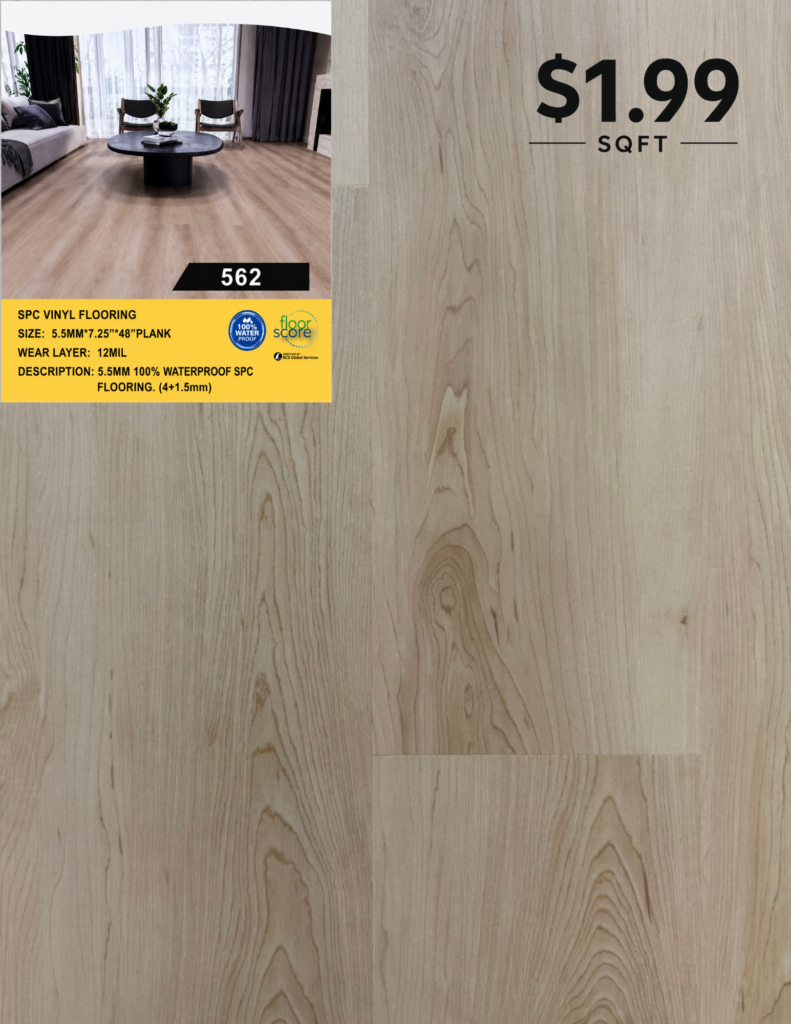 562 5.5 MM premium SPC flooring color sample