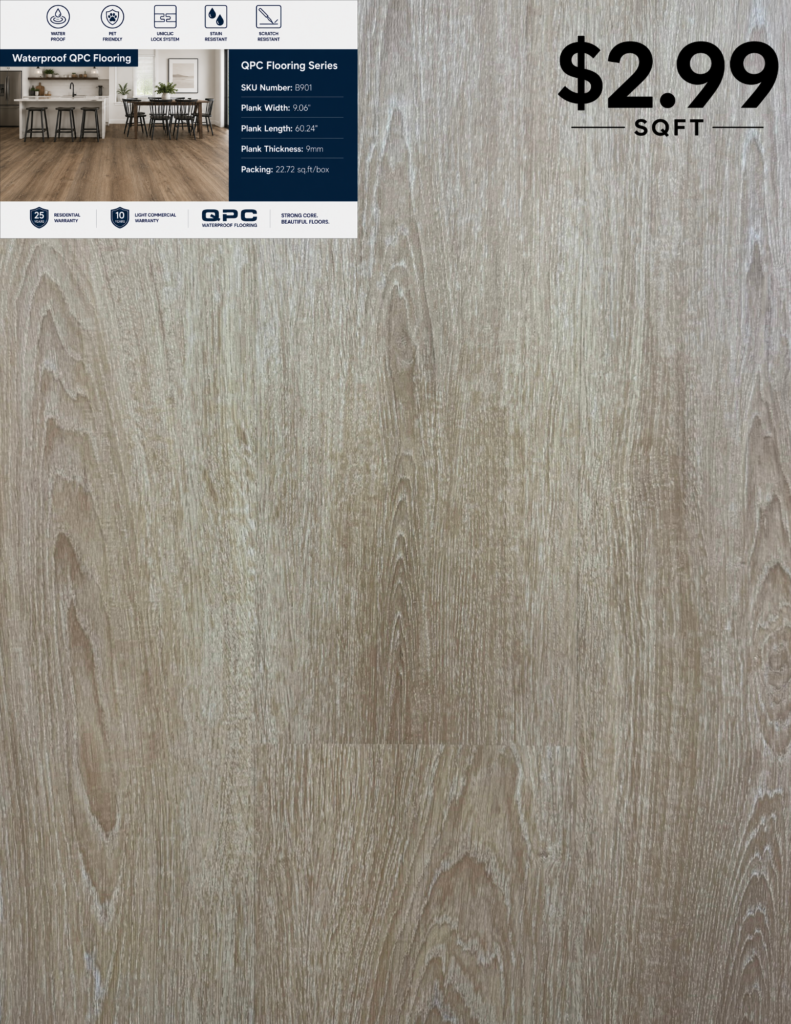 B901 9 MM premium SPC flooring color sample