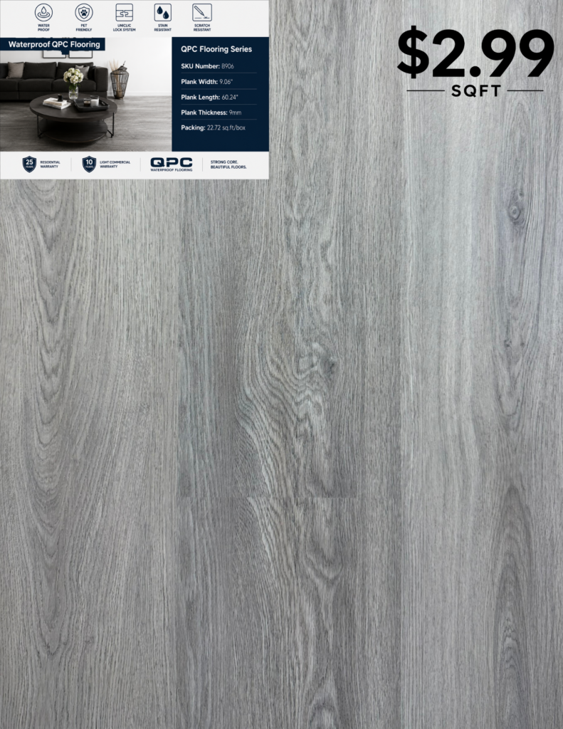 B906 9 MM premium SPC flooring color sample