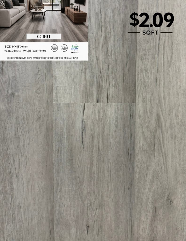G001 6 MM premium SPC flooring color sample